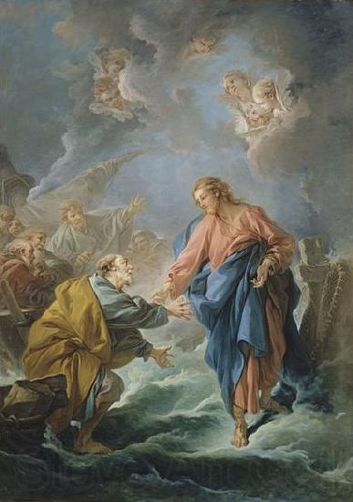 Francois Boucher Saint Peter Attempting to Walk on Water Norge oil painting art